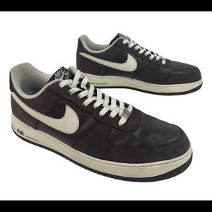 Nike Air Force 1 Mens Size 14 Sneakers Brown Sail Suede Shoes No Box 315122-212